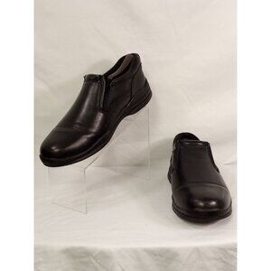 Deer Stags Walkmaster Black Leather Slip-On Work Shoes Size 12M